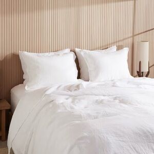 PARACHUTE king white linen duvet